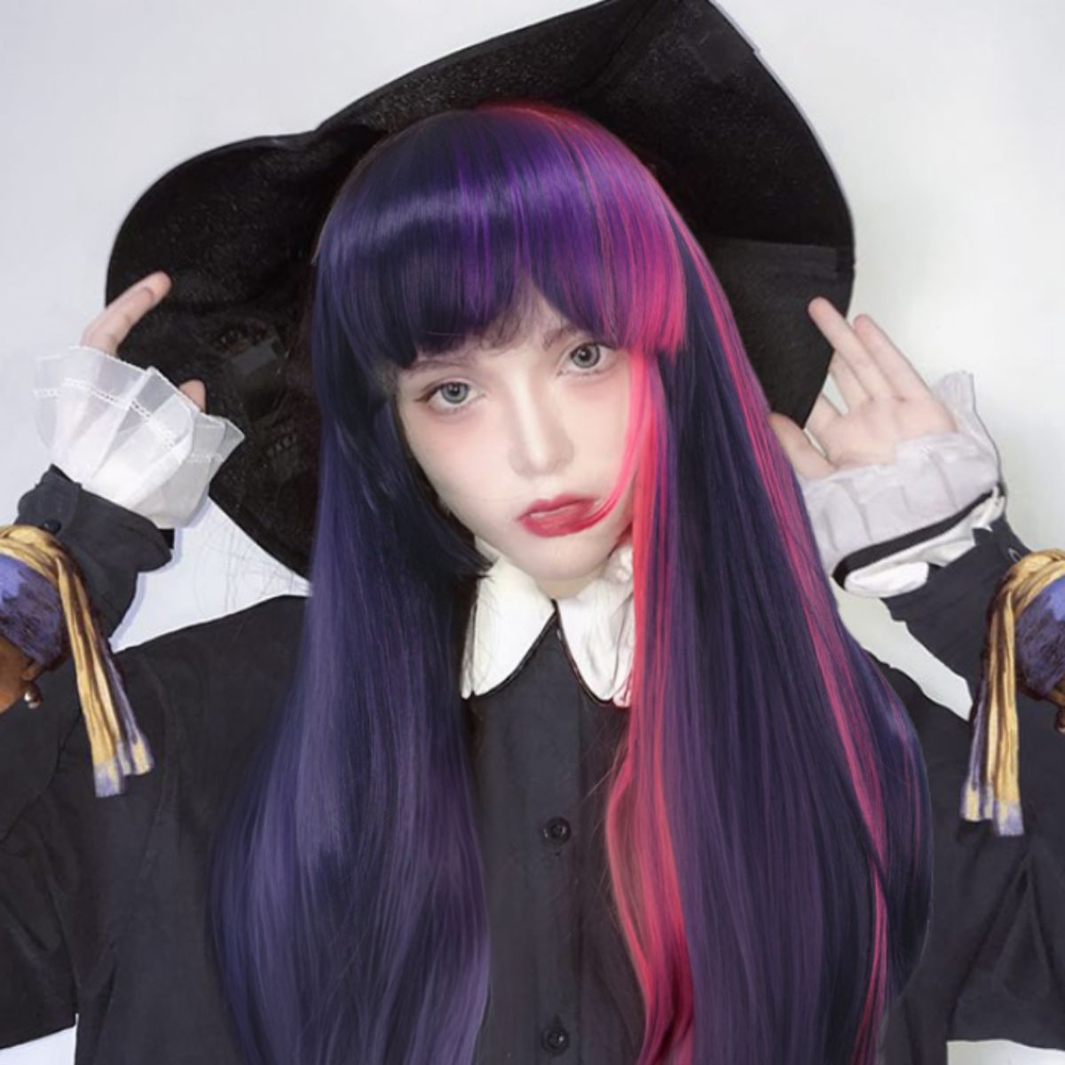 Pink Purple Neat Bangs Long St - Science Bob recension och pris