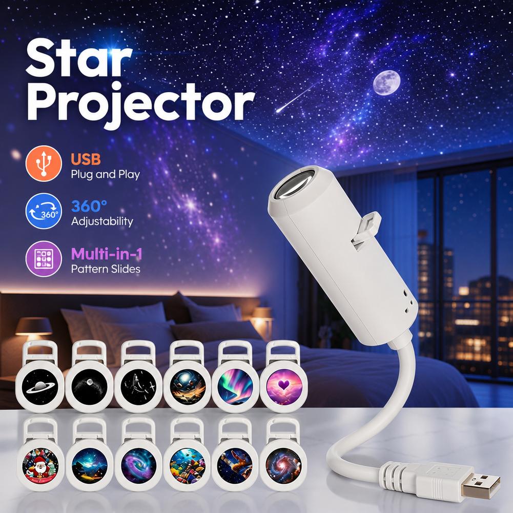 Multi-in-1 New USB Galaxy Star - Planetarium Projector Home recension och pris
