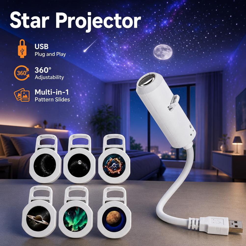 Multi-in-1 New USB Galaxy Star - Planetarium Projector Home recension och pris