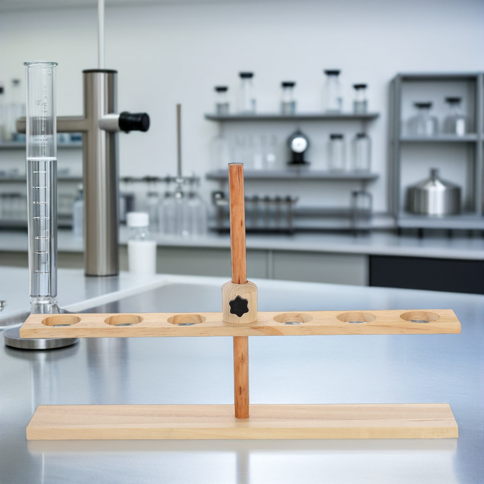 6 Hole Wooden Funnel Stand Adj - Science Experiment recension och pris